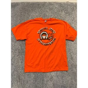 Eskimo Joes Stillwater OK Graphic T Shirt Mens XL Orange Beefy Hanes